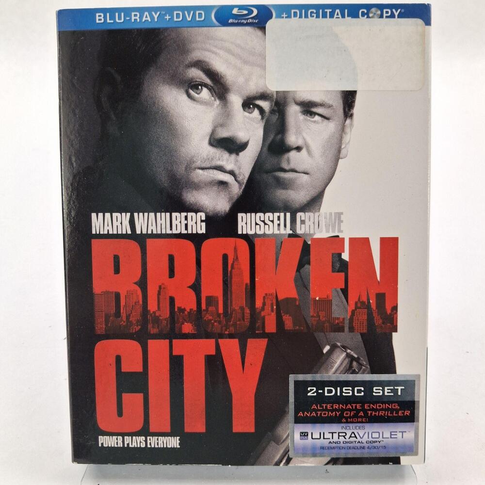 Broken City Blu-Ray DVD Combo Mark Wahlberg Russell Crowe Crime Thriller R 2013